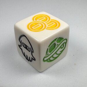 Nintendo Mario Kart Monopoly Replacement Power Up Die White Blooper Shell Coin